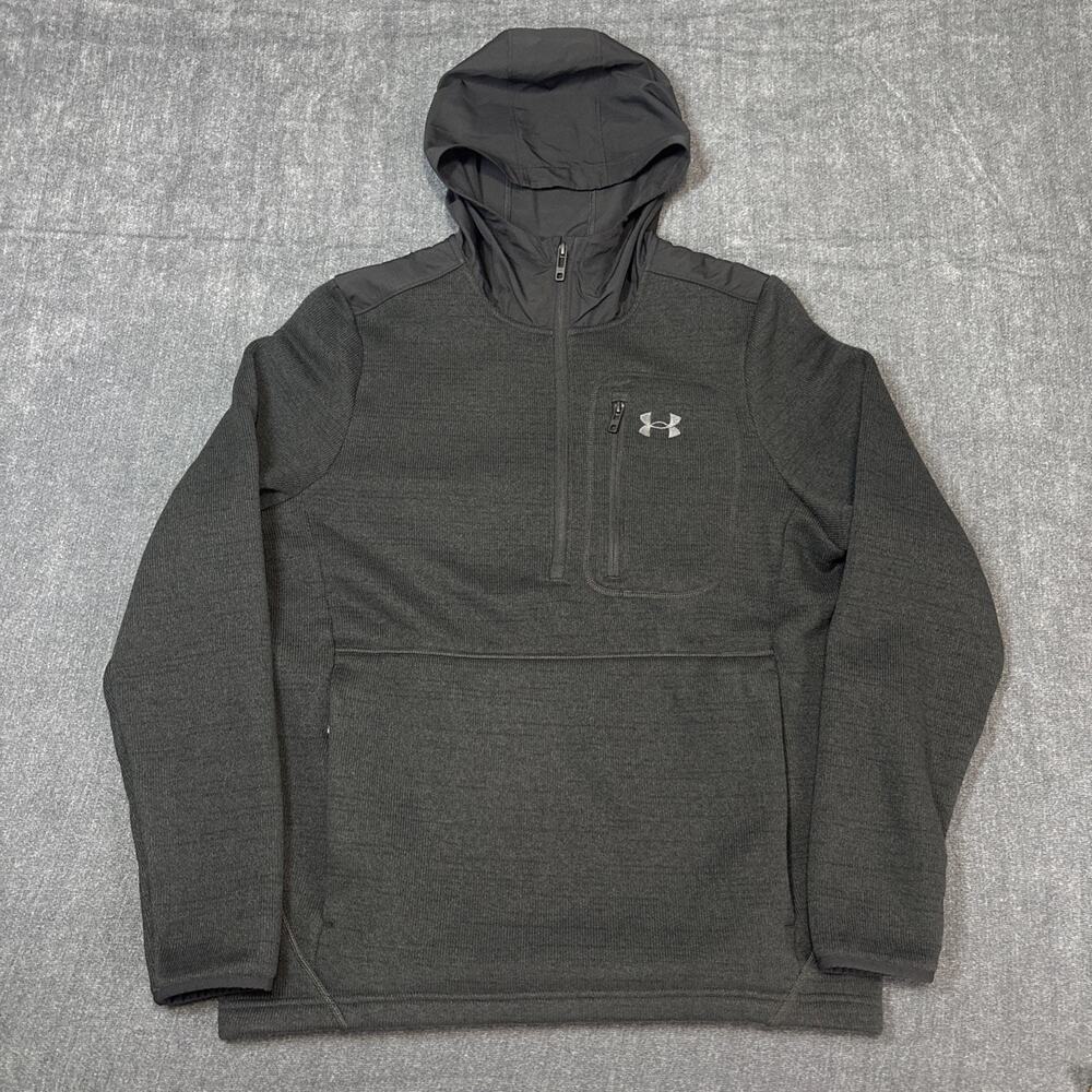 Under Armour Men's UA Expanse Specialist 1/2 Zip Sweatshirt Hoodie Size M Black
